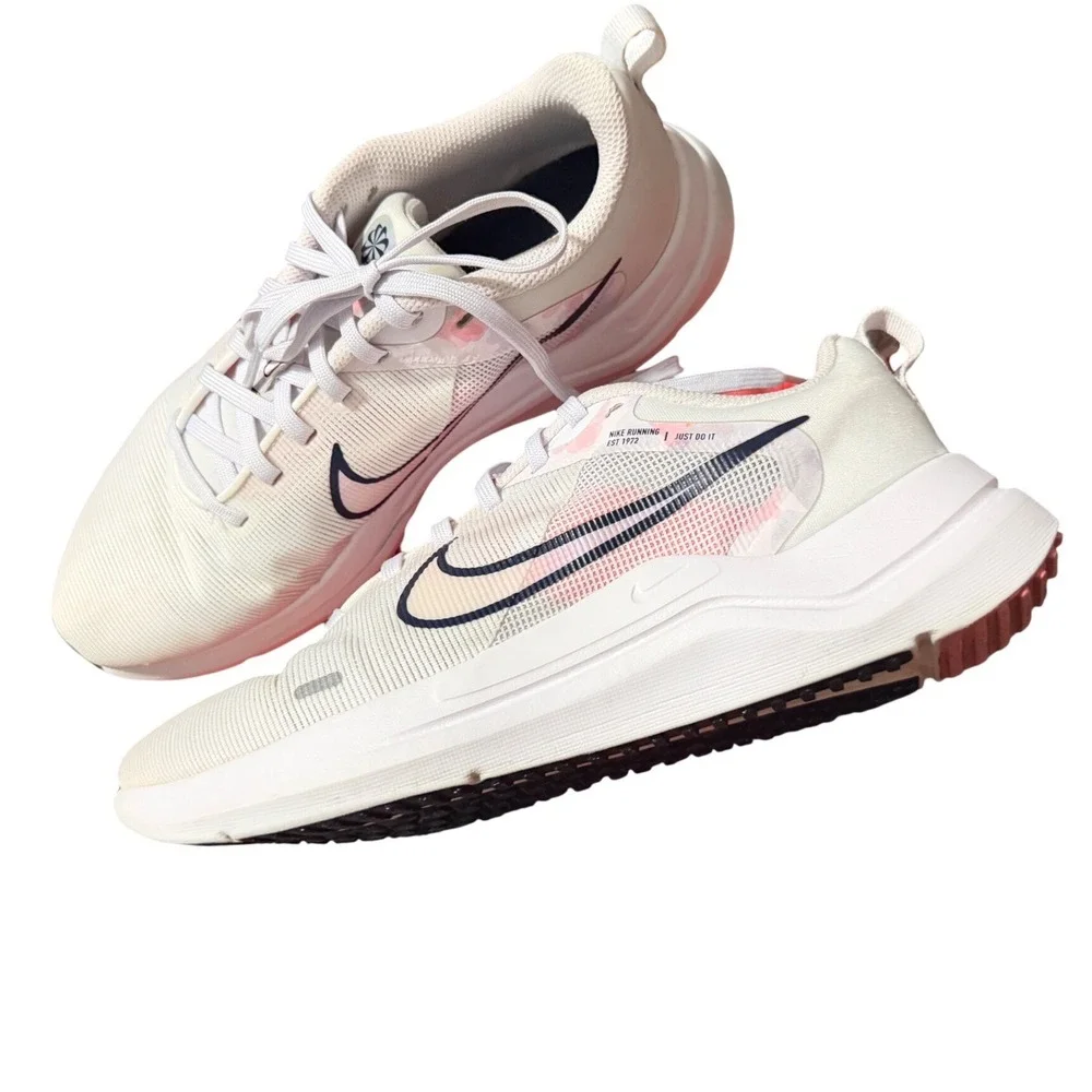 Nike Downshifter 12 Womens Running Shoes White Pink DX7885-100 Size 9 Balletcore